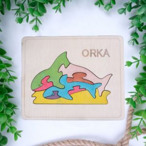 Ahşap Orka Figürlü Puzzle
