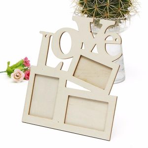 Love Temalı Ahşap Resim Çerçevesi